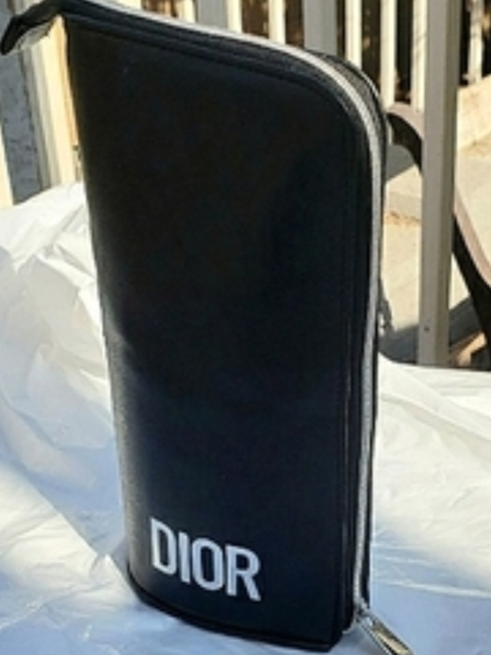 Dior Black Zip Travel Wallet